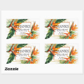 極楽至福の鳥 長方形シール (シート)