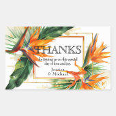 極楽至福の鳥 長方形シール (正面)