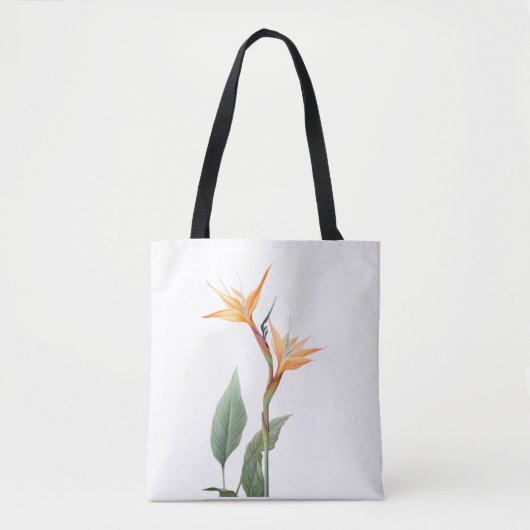 極楽鳥の花の絵 トートバッグ (正面)