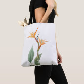 極楽鳥の花の絵 トートバッグ (クローズアップ)
