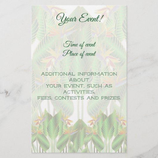 極楽鳥の花 チラシ (正面)