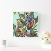 極楽鳥大鳥 スクエア壁時計 (ホーム)