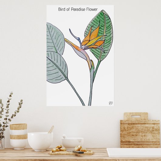 極楽鳥花 ポスター (キッチン)