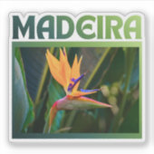 極楽鳥花 マデイラ ポルトガル 旅行 シール (正面)