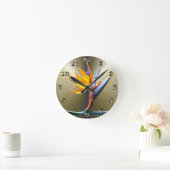 極楽鳥花 ラウンド壁時計 (ホーム)