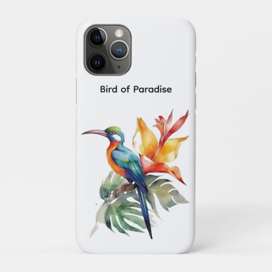 極楽鳥、カラフルな幻想の鳥と花 Case-Mate iPhoneケース (裏)