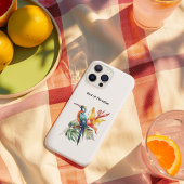 極楽鳥、カラフルな幻想の鳥と花 Case-Mate iPhoneケース