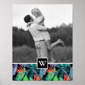 極楽鳥 |写真とイニシャルの追加 ポスター (正面)