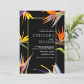 極楽鳥、花の結婚式招待状 招待状 (スタンド正面)