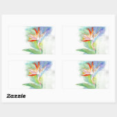 極楽鳥 長方形シール (シート)