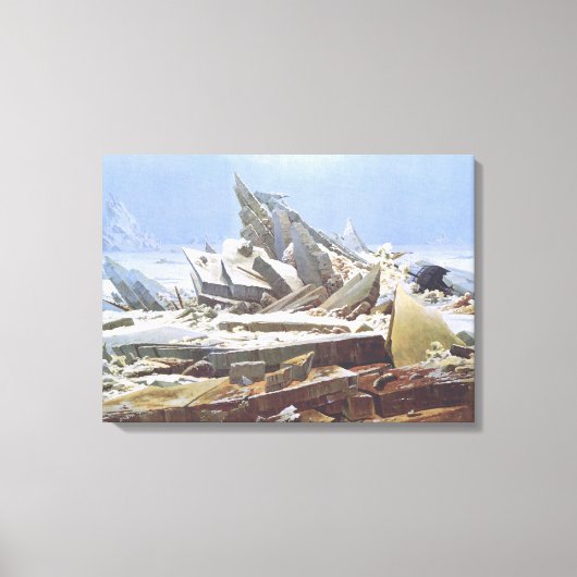 極氷海(Caspar David Friedrich著) キャンバスプリント (正面)