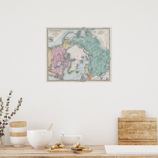 極海の地図 ポスター (キッチン)