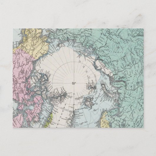 極海の地図 ポストカード (正面)