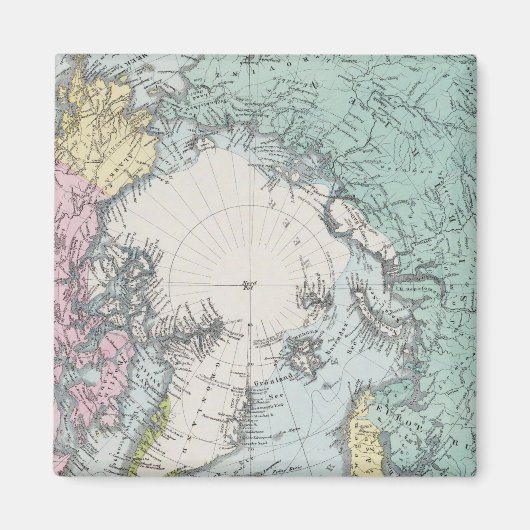 極海の地図 マグネット (正面)