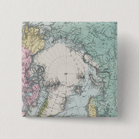極海地図 缶バッジ (正面)