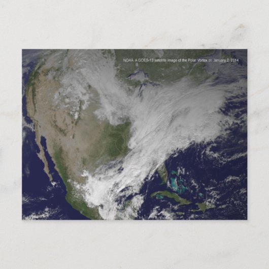 極渦2014北アメリカ冷波 ポストカード (正面)