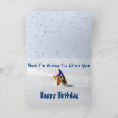 「極渦」誕生日カードかわいいバセットハウンド付き カード (内部)