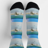 極熊がジャック・ラッセルと出会うクルーソックス ソックス (上部)