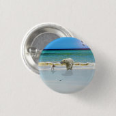 極熊がジャック・ラッセルと出会うバッジ 缶バッジ (正面&裏面)