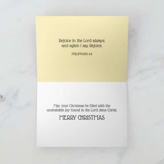 極熊が感動的キリスト教のクリスマスを切り裂いた シーズンカード (内部)