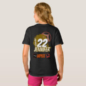 極真空手女子茶帯パーソナライズドチーム Tシャツ (裏面フル)