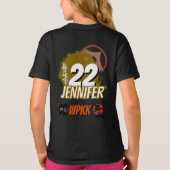 極真空手女子茶帯パーソナライズドチーム Tシャツ (裏面)