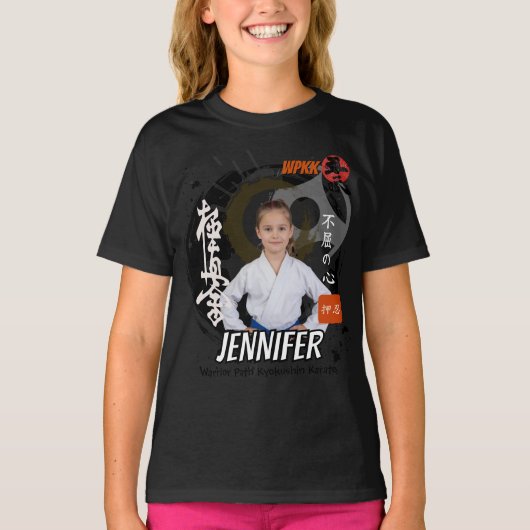 極真空手女子 オリジナル黒帯  Tシャツ (正面)