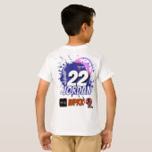 極真道場フォト 青帯学生チーム Tシャツ (裏面フル)