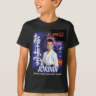 極真道場フォト 青帯 学生チーム Tシャツ