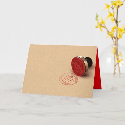 極秘の分類されたインクスタンプ カード (黄色い花)