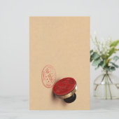 極秘の分類されたインクスタンプ 便箋 (スタンド正面)