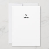 極秘の結婚式 ブラック＆ブルー 招待状 (裏面)