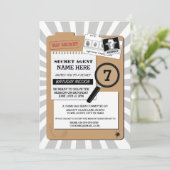 極秘エージェント探偵犯罪スパイ誕生日パーティー 招待状 (スタンド正面)