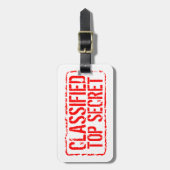 極秘レッド・ラバー・スタンプ・カスタム ラゲッジタグ (正面縦)