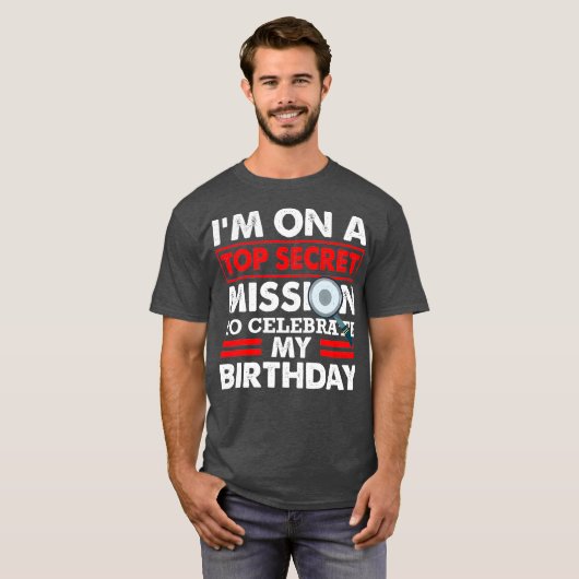 極秘任務シークレットエージェントスパイの上にいる Tシャツ (正面フル)