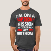 極秘任務シークレットエージェントスパイの上にいる Tシャツ (正面)