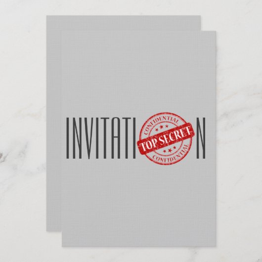 極秘招待 招待状 (正面/裏面)