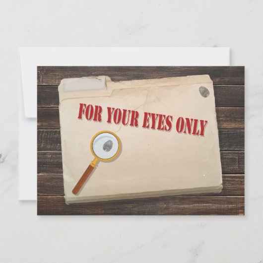 極秘捜査官スパイ誕生日パーティー 招待状 (裏面)