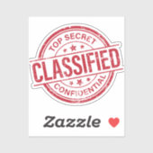 極秘機密クラシファイドレッドラウンド シール (シート)