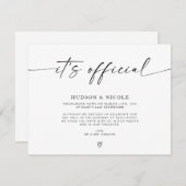 極秘結婚のお知らせ 案内状 (正面/裏面)