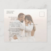 極秘結婚式の写真　結婚おめでとうの記念撮影 案内ポストカード (裏面)