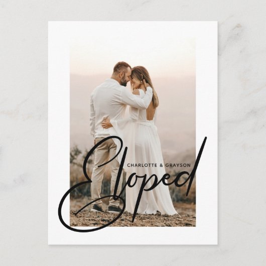 極秘結婚式の写真　結婚おめでとうの記念撮影 案内ポストカード (正面)