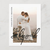 極秘結婚式の写真　結婚おめでとうの記念撮影 案内ポストカード (正面)