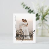 極秘結婚式の写真　結婚おめでとうの記念撮影 案内ポストカード (スタンド正面)