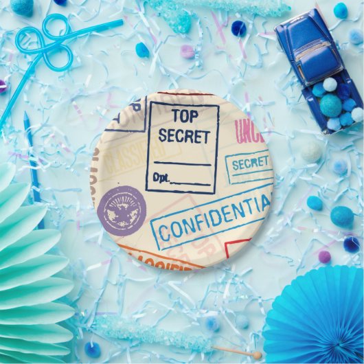 極秘-保って下さい ペーパープレート (パーティー)