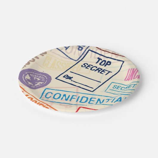 極秘-保って下さい ペーパープレート (アングル)