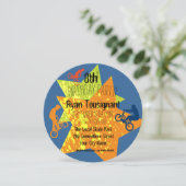 極端なサイクリング誕生日円招待状 招待状 (スタンド正面)