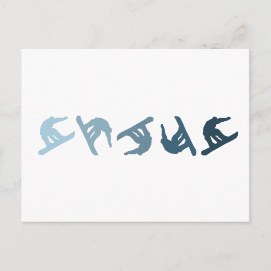 極端なスノーボード ポストカード (正面)