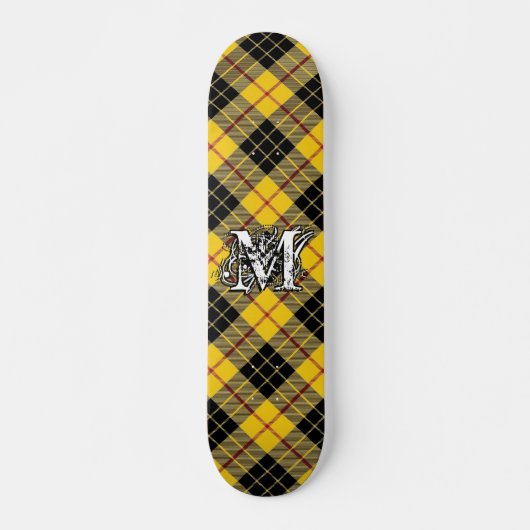 極端なタータンチェッククランMacLeod of Lewis Monogram スケートボード (正面)