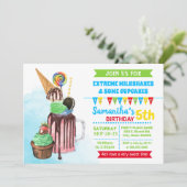 極端なミルクシェイクのアイスクリーム誕生日パーティー 招待状 (スタンド正面)